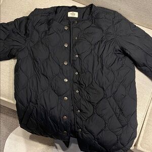 Marine Layer Black Quilted Puffer Jacket